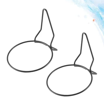 

2pcs Flower Hanging Rack Iron Art Flower Rack Hanging Pot Stand Flowerpot Bracket with Hanger for Home Indoor Outdoor (Black 15c