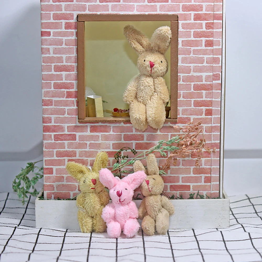 Dollhouse Furniture Miniature-Accessories Animal-Toy Home-Decoration Rabbit 1/12 Simulation