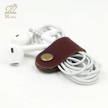 

5pcs/Set Leather Wire Clip Electrical Wire Fitted Hooks Data Cable Glands Winder Headphone Organizer Tie Mounts Desk Storage