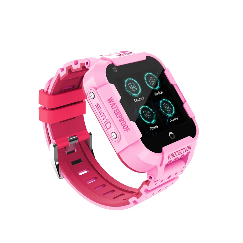 DF39Z Детские Смарт-часы 4G Gps Wifi трекер Smartwatch сенсорный экран sos sim телефонный звонок Водонепроницаемая детская камера часы Df39 - Цвет: Pink