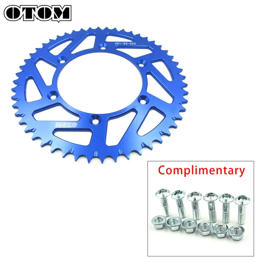 

OTOM 520 Chain Motorcycle Rear Sprocket 52T For YAMAHA YZ125 YZ250 YZ 125 250 TTR230 WRF YZ250F YZ400F YZ450F YZF 426 450