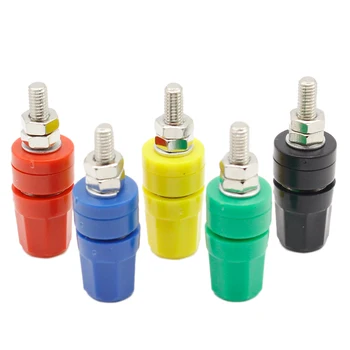 

5Pcs M4X36 Pure Copper Terminal 4Mm Banana Jack Socket 20A Binding Post Banana Plug Connector