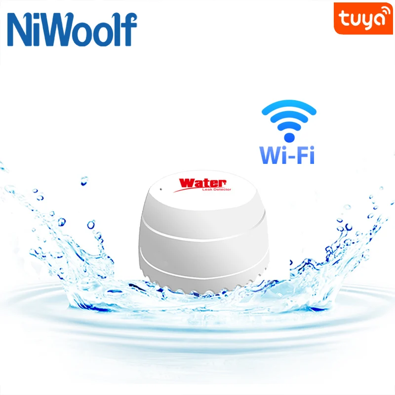 Sensor de Vazamento de Água Detector de Água Compatível com Tuyasmart Novo Branco Tuya Wifi Vida Inteligente App 1 Cheap Sensor e detector