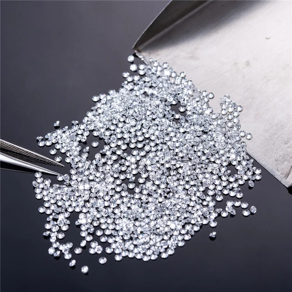 1mm ~ 3mm DEF VVS - SI Synthetic Man Made Loose Round Melee HPHT Lab Grown Diamonds