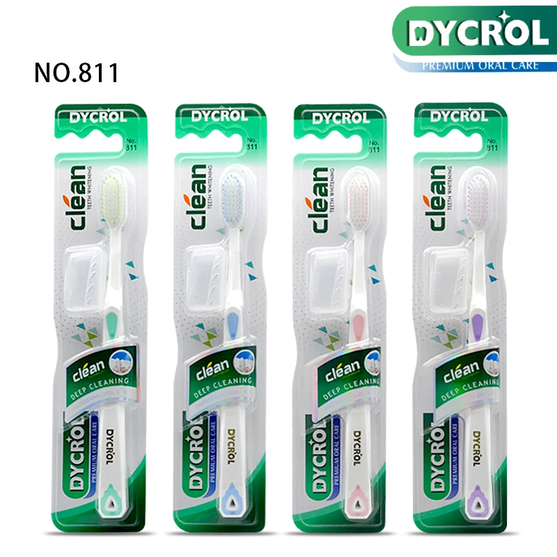 10pcs D-811 mix DYCROL домашняя зубная щетка активированный уголь Здоровье зубная щетка для ухода за полостью рта чистка зубов эко средняя мягкая щетина щетки - Цвет: 10pcs D-811 mix