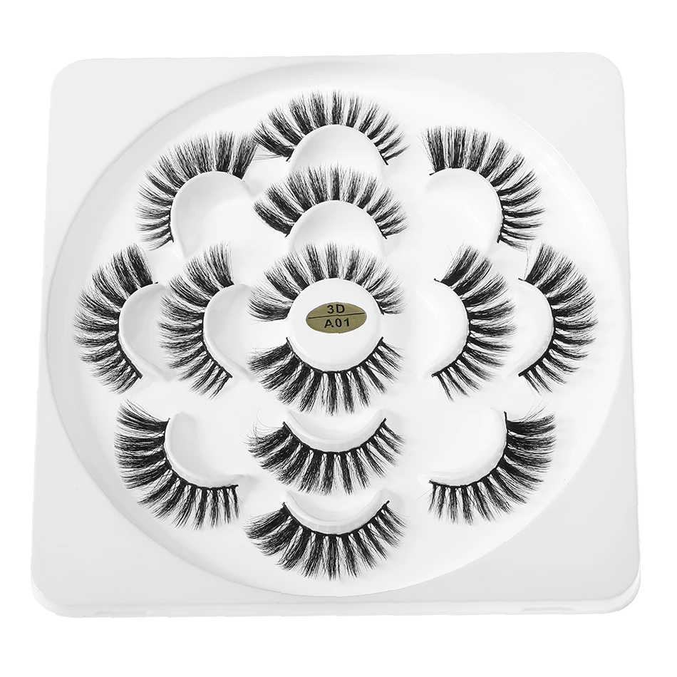 

7Pairs Natural False Eyelashes 3D 6D Fake Lashes Long Makeup Synthetic Hair Lashes Eyelash Extension Faux Eyelashes For Beauty