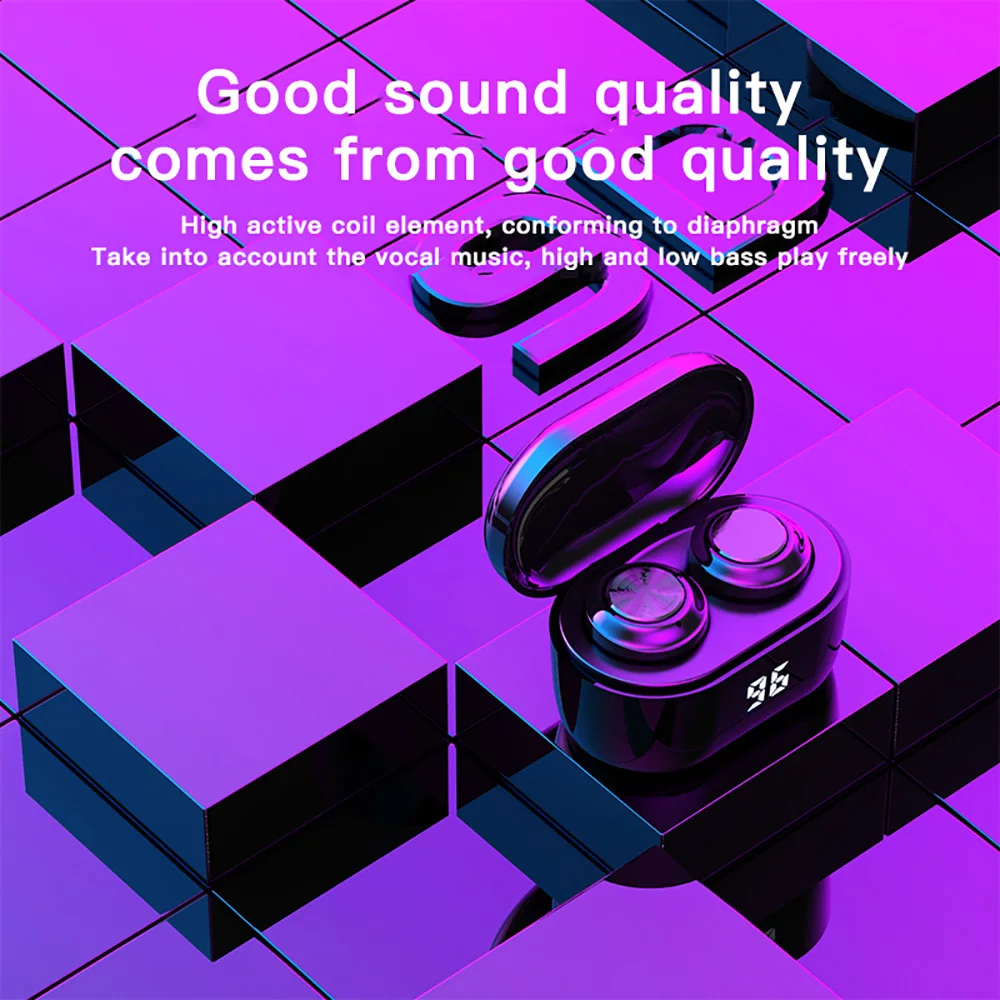 A6 Wireless Headphones Bluetooth 5 0 Earphone TWS HIFI Mini Sports Running Gaming Headset Support for Phones HD Call Earbuds