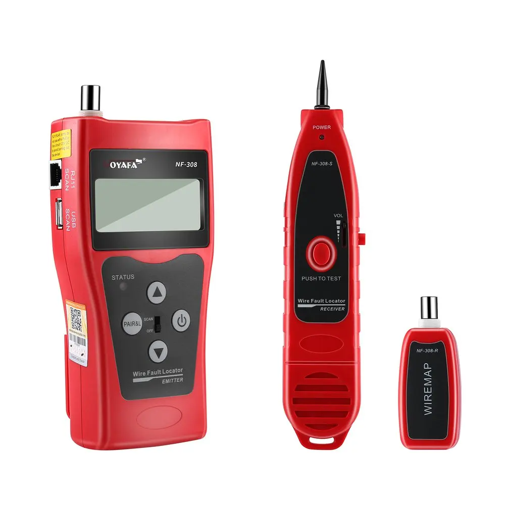 

Noyafa NF-308 Multipurpose LCD Display Network Telephone Cable Tester Tracker Line Finder Wire Tester Cable Locator