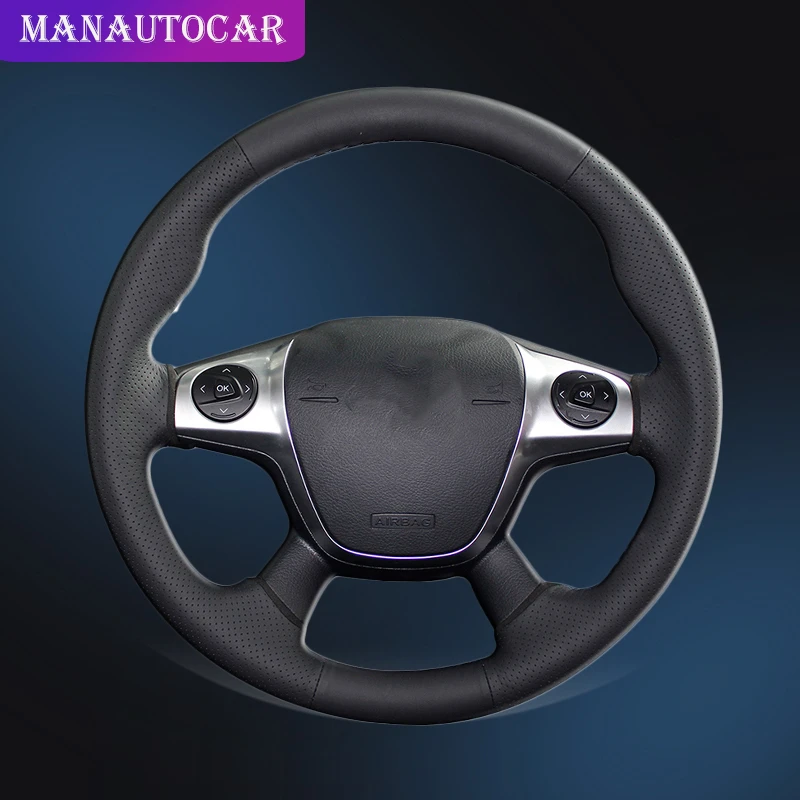 Автомобильная оплетка на руль для Ford Focus 3 2012 2014 KUGA Escape 2013 2016 C MAX 2011 2018