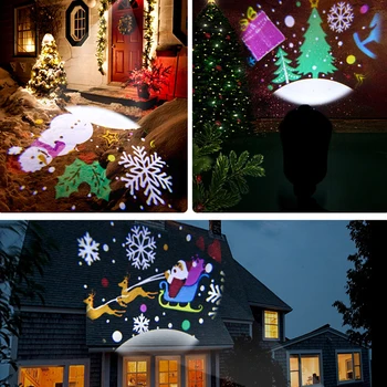 

Party Stage Effect Lights Happy New Year Christmas Supplies LED Garden Home Projector Lamps Fashion for Outdoor Lighting