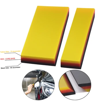 

FOSHIO 2pcs Window Tint TPU Squeegee Brush Vinyl Wrap Film Sticker Remove Glass Water Ice Wiper Scraper Household Cleaning Tool