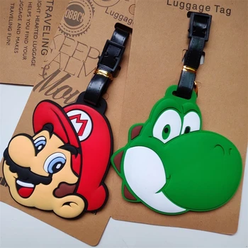 

Super Cool Men Luggage Tag Silicone Gel Cartoon Suitcase Tags Name Address Holder Baggage Boarding Tags Label Travel Accessories