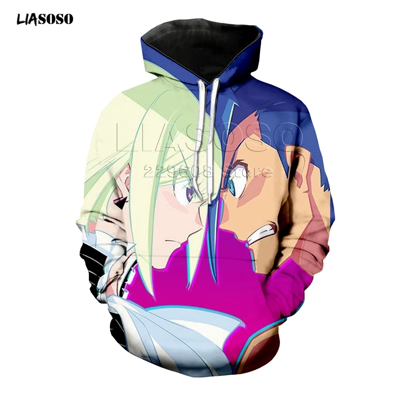 LIASOSO, новинка, 3D принт, для мужчин и женщин, новинка, аниме, Promare, повседневная, Harajuku, футболка, Молодежный, косплей, хип-хоп, хипстер, уличная одежда - Цвет: 5