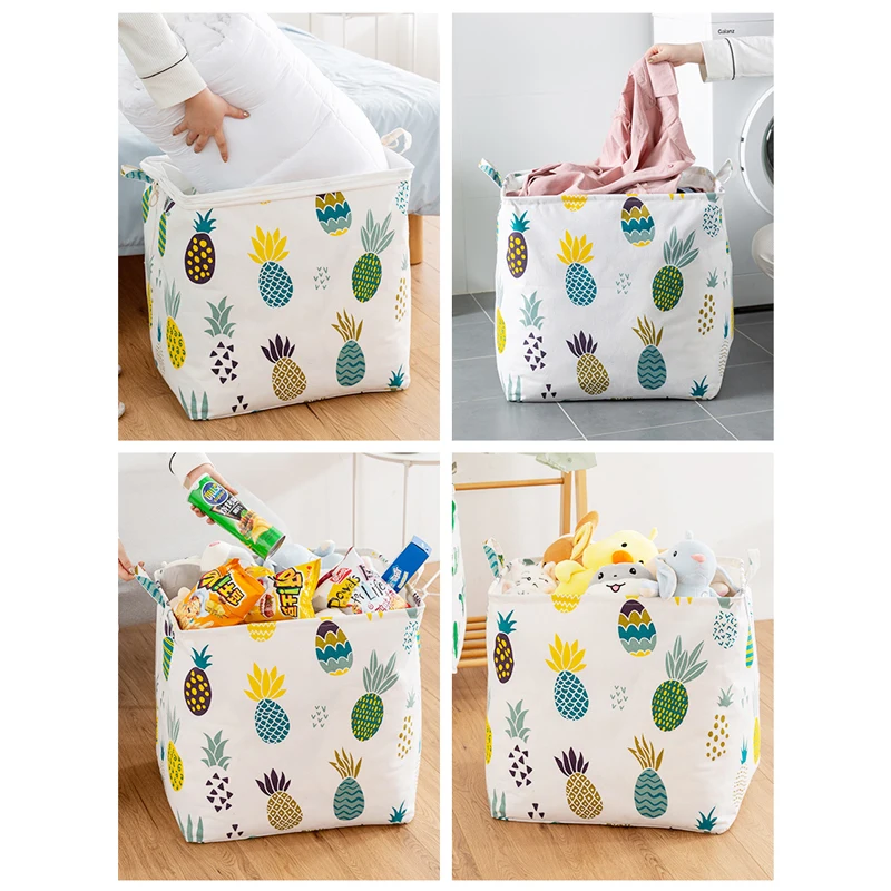 Большая портативная складная сумка для хранения хлопковая конопляная