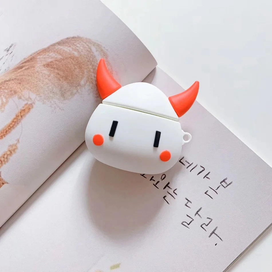 3D милый чехол для наушников для Airpods 2 чехол силиконовый чехол для мальчиков с изображением аниме кошки Рождественский чехол для наушников для Apple Air pods для Earpods чехол - Цвет: 574