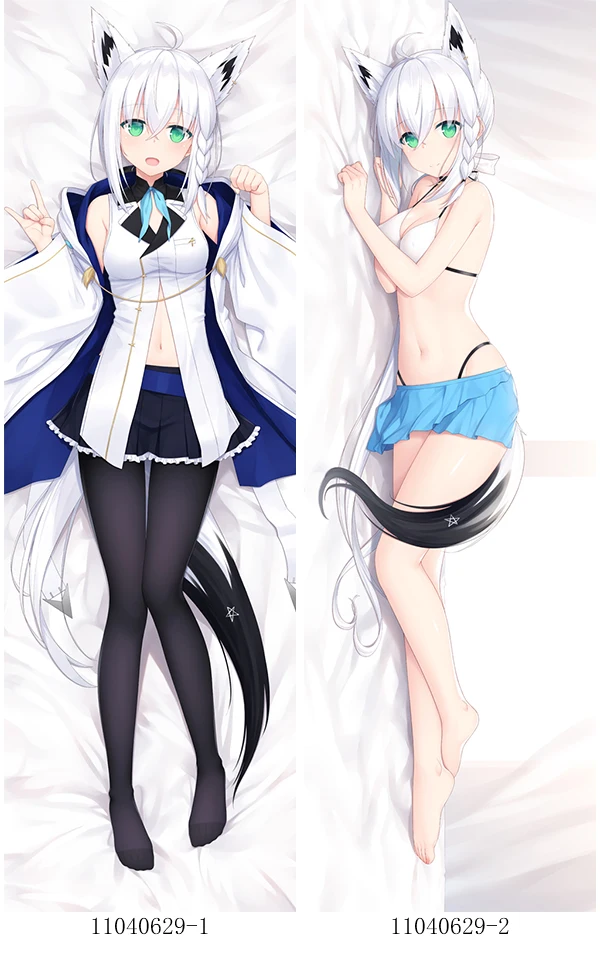 Аниме Moeyu Virtual YouTuber Shirakami Fubuki обнимающая подушка для тела чехол Обложка 2 способа