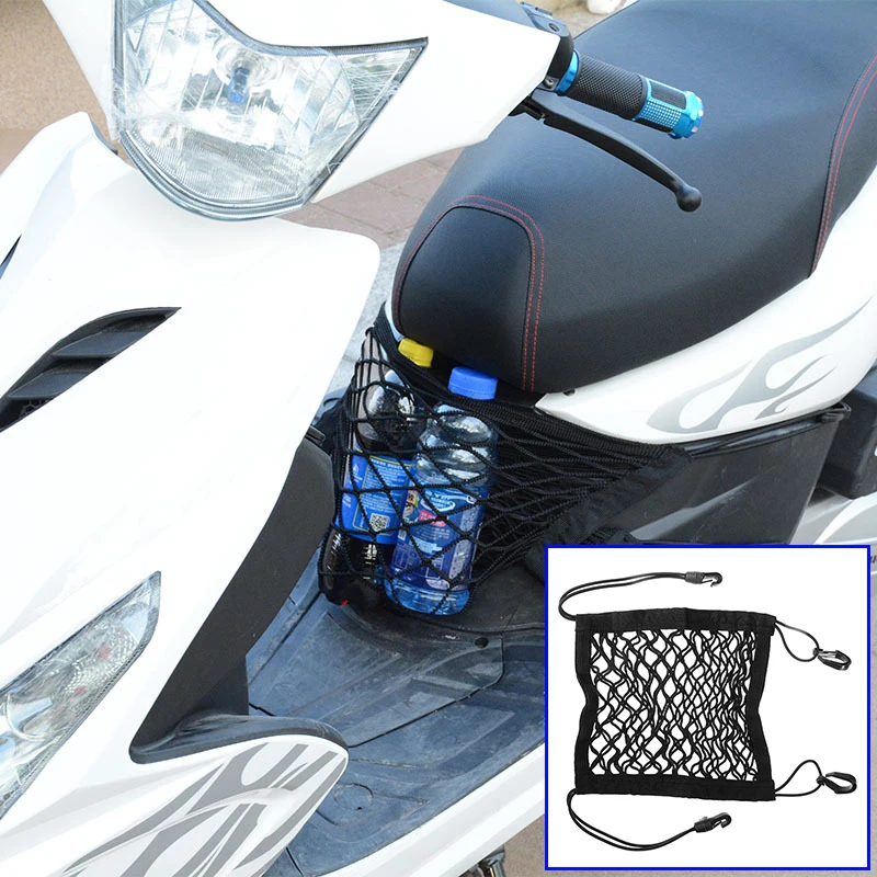 Эластичная багажная сетка для мотоцикла, багажные крючки