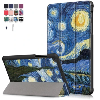 

Flip Case Cover For Samsung Galaxy A 8.0 2019 SM-T290 SM-T295 SM-T297 Magnet PU Leather Capa Funda Coque+Stylus