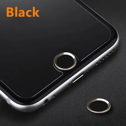 black and gold Главная Кнопка Наклейка сенсорный ID протектор отпечатков пальцев разблокировка клавиатуры Keycap протектор для IPhone5s 6 6s 7 чехлы пленка - Цвет: black and gold