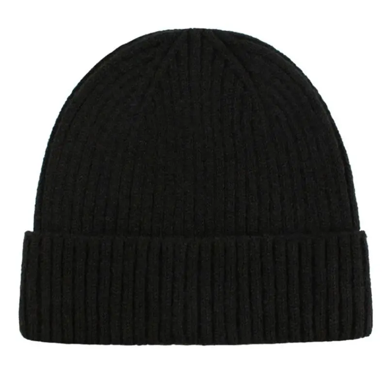 

Women Men Winter Ribbed Knit Round Top Skull Cap Bright Solid Color Casual Outdoor Hip Hop Acrylic Stretchy Cuffed Beanie Hat