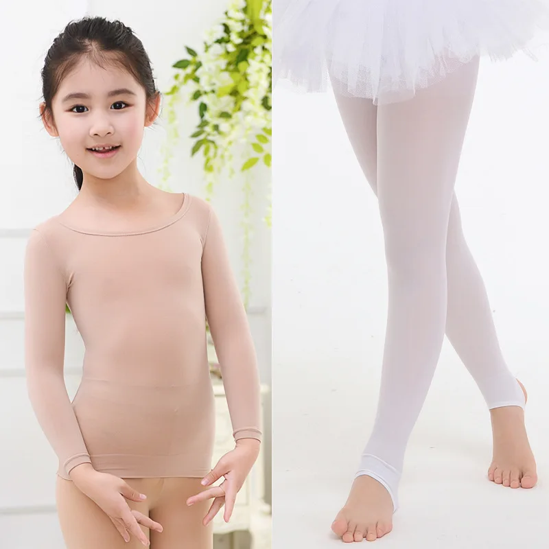 Baby dance Set Pantyhose Children skin color dance dress Flesh color leggings Tight leggings underwear workout wear tights