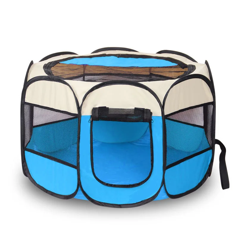 Portable Pet Dog Playpen Tent Crate Room Foldable Puppy Exercise Cat Cage Waterproof Outdoor Mesh Shade Cover Kennels Fences