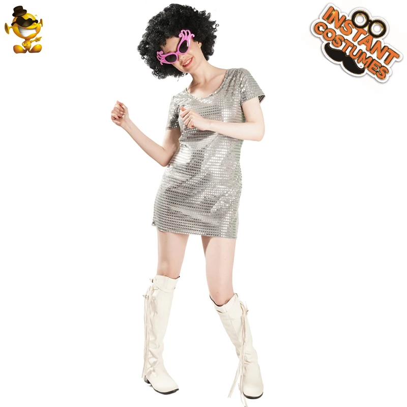 Women's 80's Disco Dress Costume Dress 