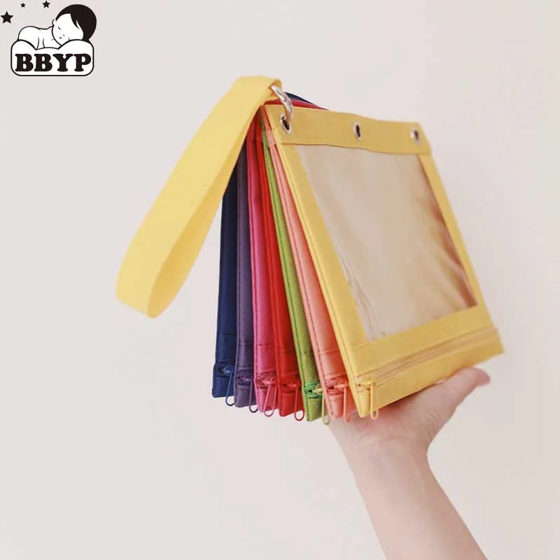 7 개/대 레인보우 보관 가방 편지지 가방 인증서 보관 가방 어린이 워시 가방 ..