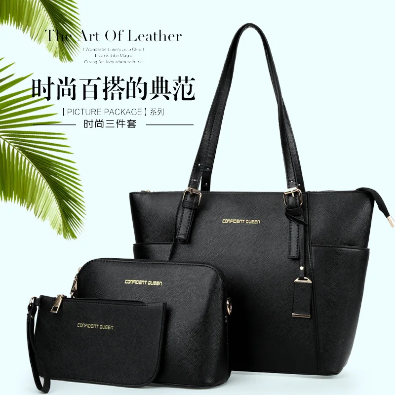 

2017 Summer Europe And America WOMEN'S Fashion Handbag Europe And America Cross Pattern Bag Different Size Bags One-Shoulder Han