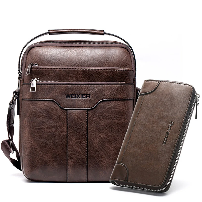

Men Shoulder Bags for Man Messenger Bag Casual Men Bag for 10.5 Inch iPad Handbag Business Male Crossbody Bags Travel PU Leather