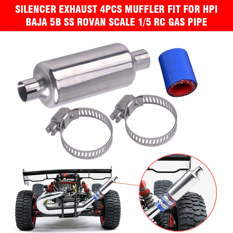 Глушитель выхлопной трубы Rc для 1/5 Scale HPI Racing BAJA ROVAN 5B 5T 5SC LOSI TDBX FS Игрушечный