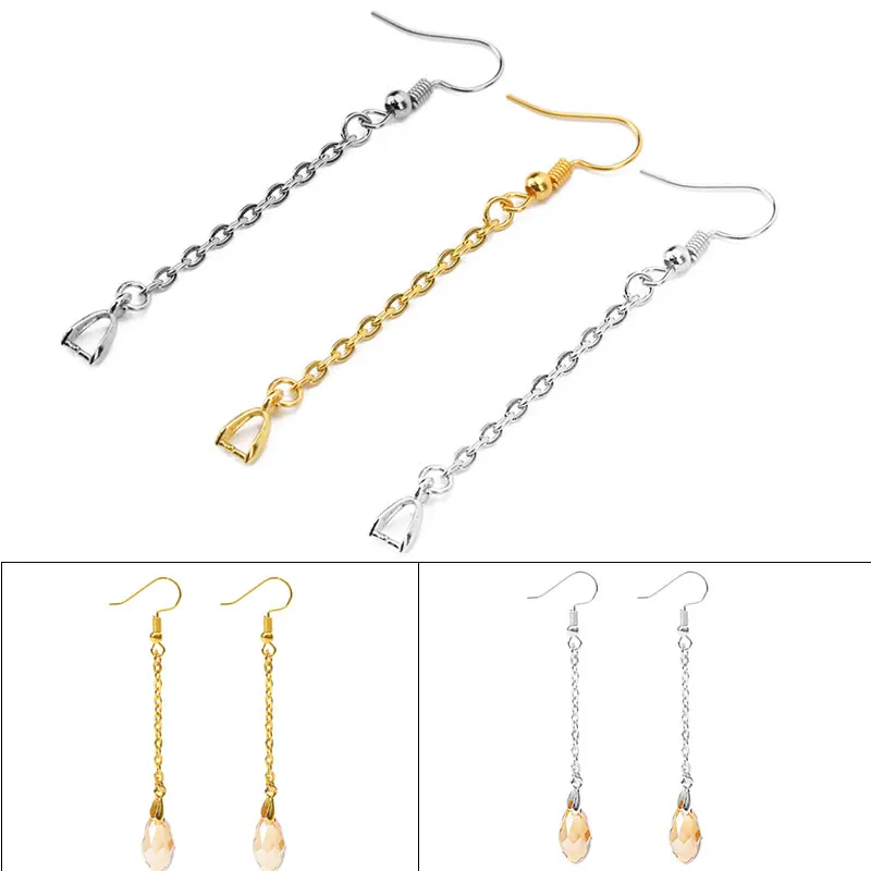 20 штук Цвет золотистый серебристый железные крючки для сережек серьги провода с