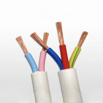 

5 Meters Home Improvement Copper Electrical Wire 2 Core 3 Core 4 Core 0.75mm -2.5mm White Sheathed Wire Waterproof Cable
