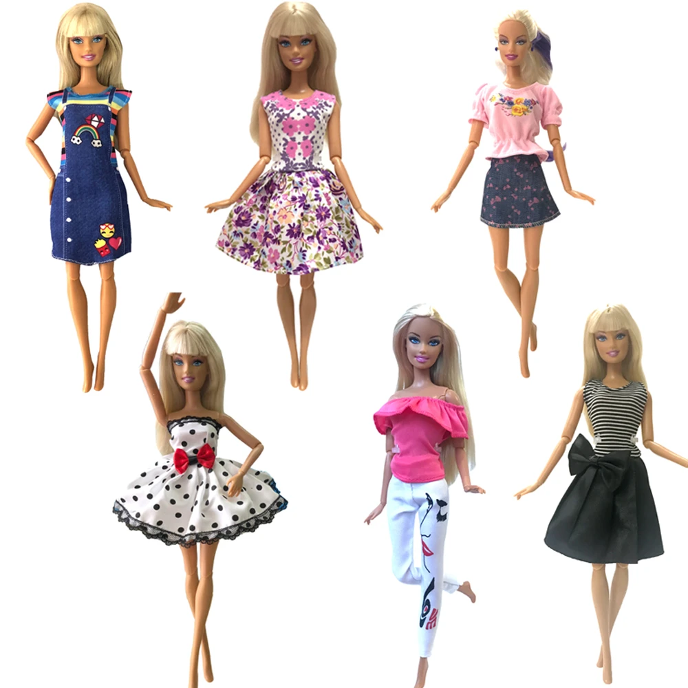 Nk Tenues De Poupee Barbie 6 Robe De Soiree Vetements Pour Barbie Accessoires Jouets Pour Bebe Cadeau Pour Filles Offre Speciale Aliexpress