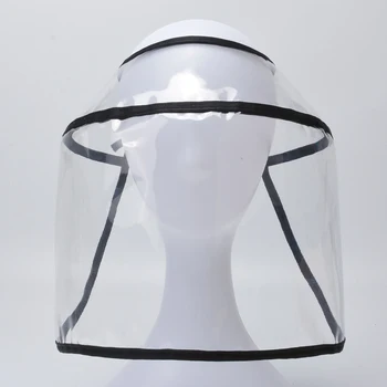 

1PCS Saliva-proof Dust-proof Fisherman Cap With Protective Clear Cover Sun Safety Hat Cotton PVC Wholesale
