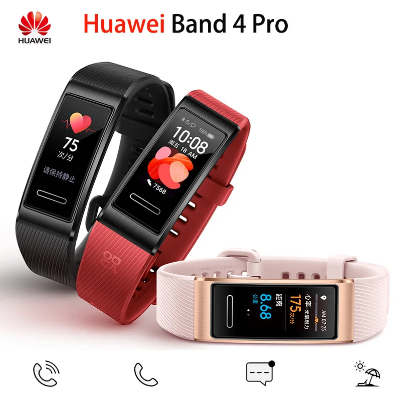 

Original Huawei Band 4 Pro Smart Wristband Innovative Watch Faces Standalone GPS Proactive Health Monitoring SpO2 Blood Oxygen