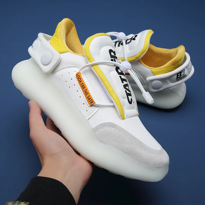 Fashion High Top Men Sneakers Loafers Men Platform White Chunky Sneakers Men Hip Hop Street Shoes Tenis Masculino Dropshipping