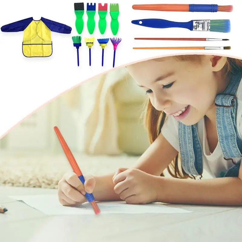 Детские DIY наборы инструментов для рисования яркие цвета различных форм изысканное мастерство Губка Кисть обучающие игрушки