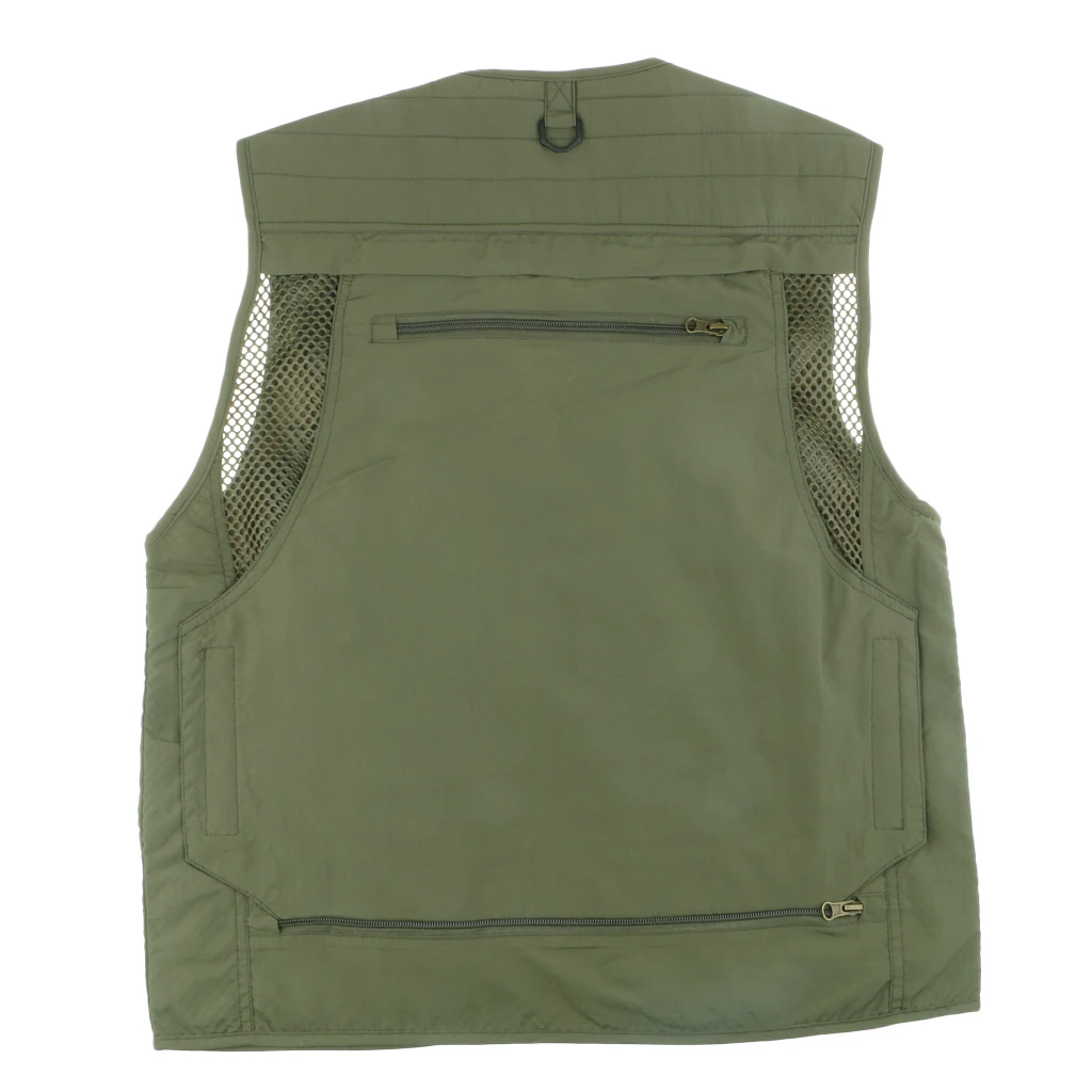 Men's Mesh Fishing Vest Photography Working Multi-pockets Vest Outdoors Sports Journalist's Vest Jacket Survival Utility Vest