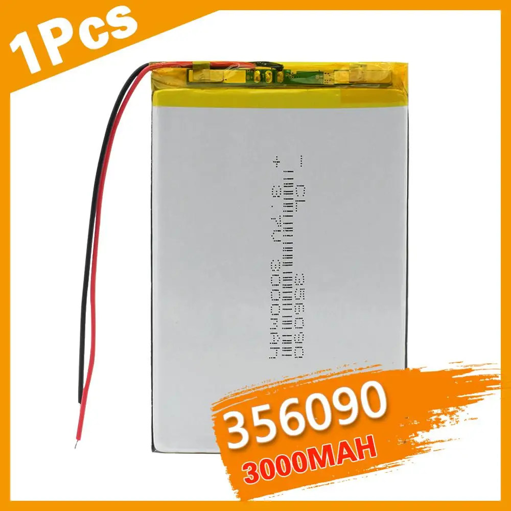 

356090 Lithium Battery 3.7V 3000mAh Li-Po Rechargeable Battery 356090 With PCB For MP4 MP5 DVD GPS PAD Camera E-book Power Bank