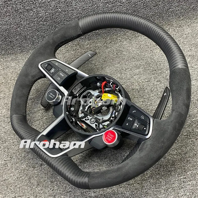 Matte Carbon Fiber Steering Wheel Paddle Shifter For Audi A1 A2 A3 A4 A5 S3  S4 RS3 RS4 RS5 RS6 RS7 S line For Audi R8 TT TTRS