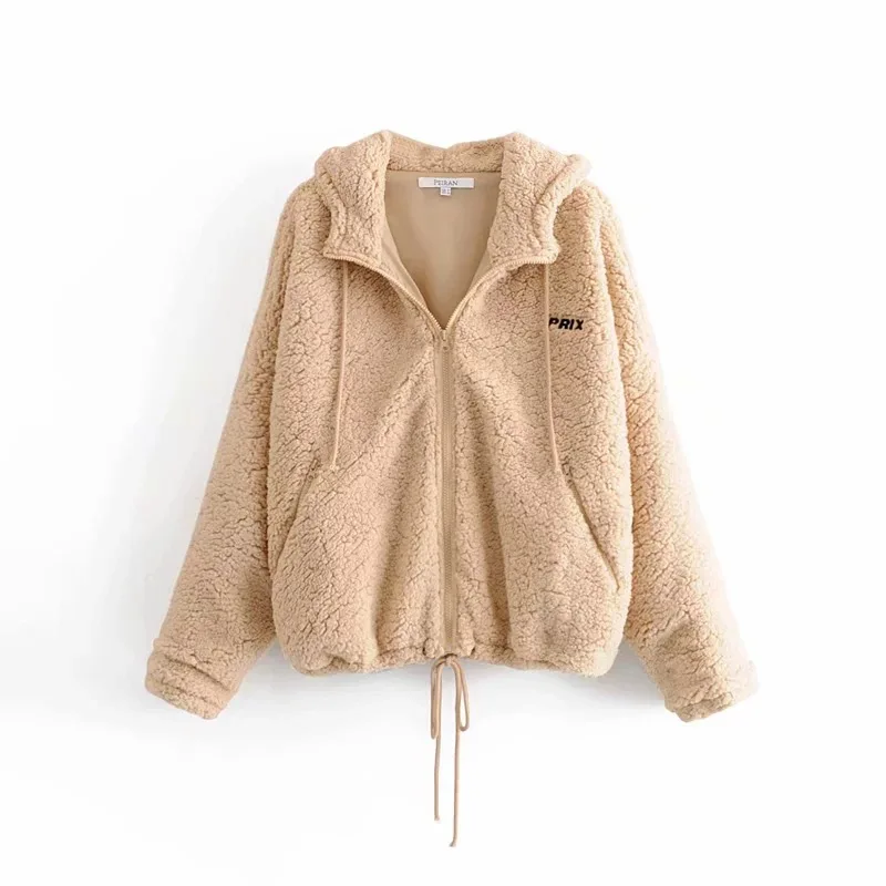 

Europe And America Hot Selling Cotton Coat Women's 2019 Autumn And Winter Loose-Fit Zipper Cotton-padded Clothes Lambs Wool Coat