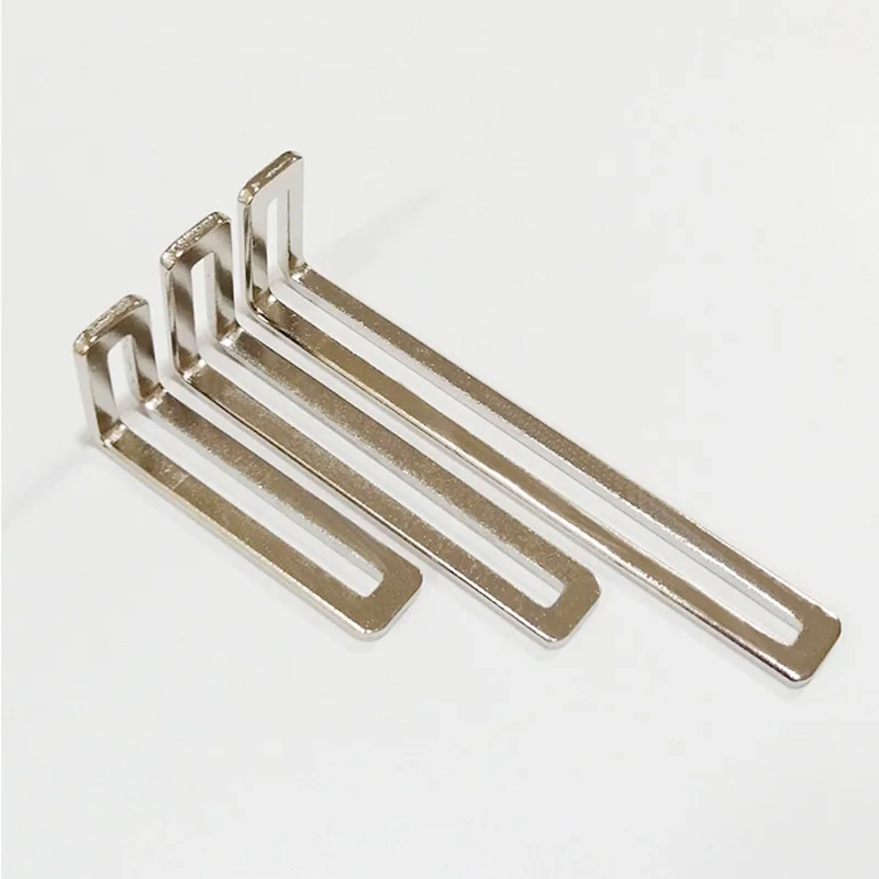 5pcs Custom Laminate Support Furniture Connector Universal Nickel-Plated Angle Iron Corner Right Angle Connector L-Shaped