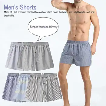 

4Pcs/lot Classic Striped Men Boxer Shorts Loose Panties Plus Size Cotton Boxers Underwear For Men 4XL 5XL 6XL