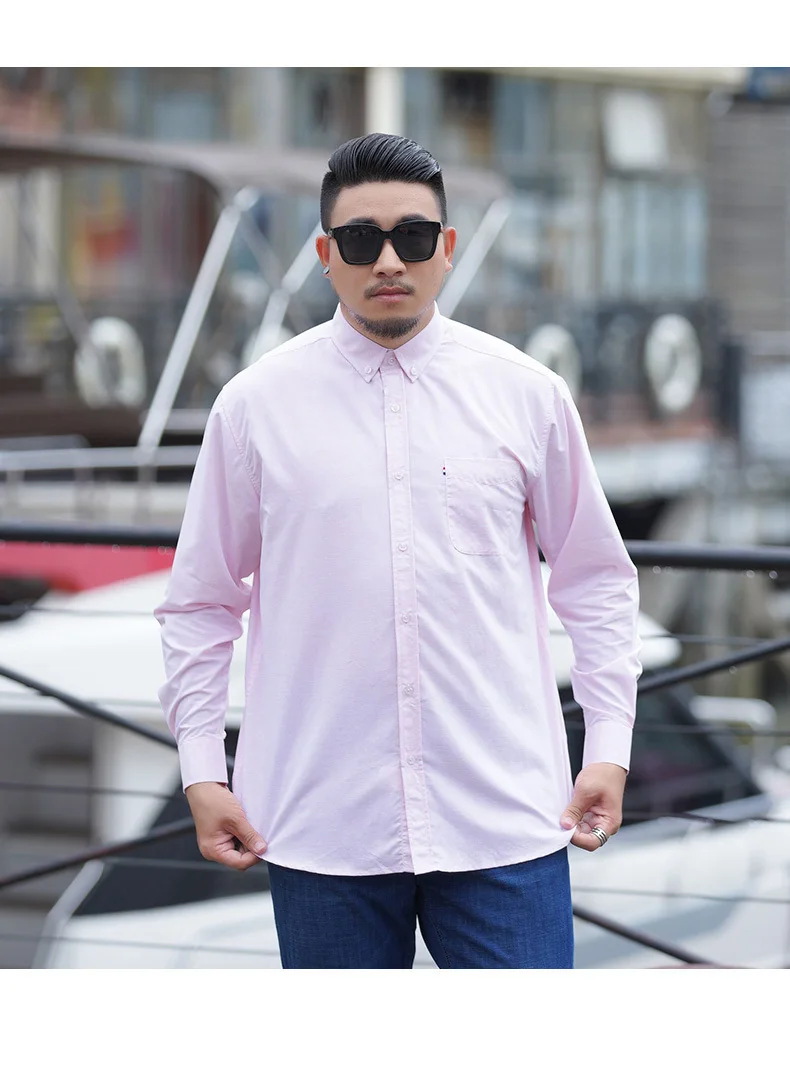 10xl 9xl 8xl 6xl 2019 осень и зима новая британская Однотонная рубашка с длинными рукавами дикие Блузы больших размеров бюст 160 см