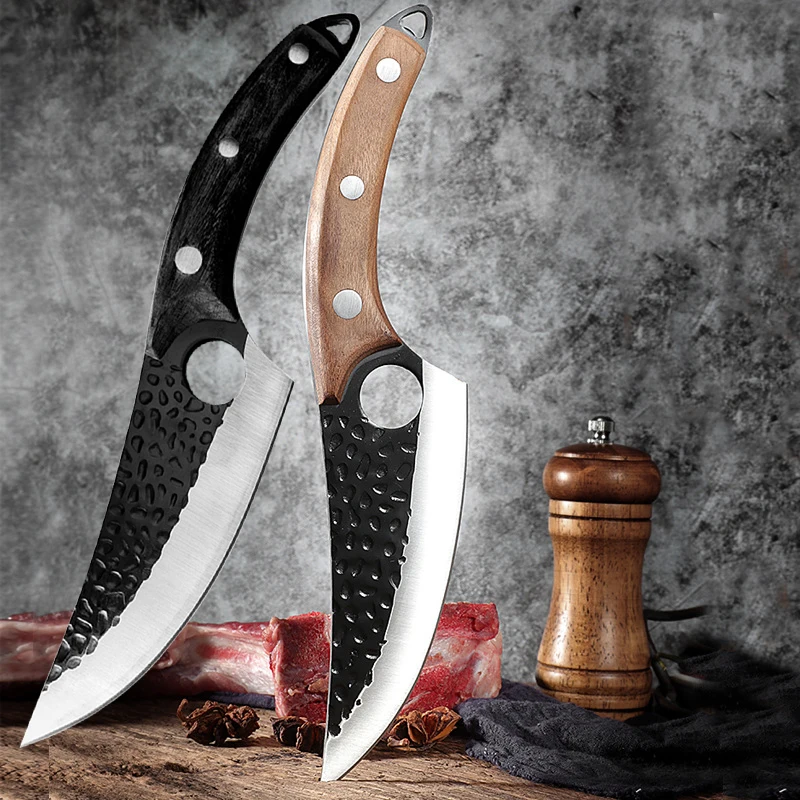 

High Carbon Stainless Steel Kitchen Chef Knife Handmade Forged Sharp Boning Knives Fishing Knife Cutter Butcher Knife