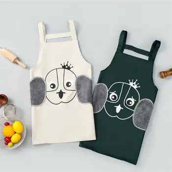 

Kitchen Cooking Apron Cute Puppy Printed Home Sleeveless Waterproof Creative Wipe Hands Adult Apron Party Cooking Cleaning Apron