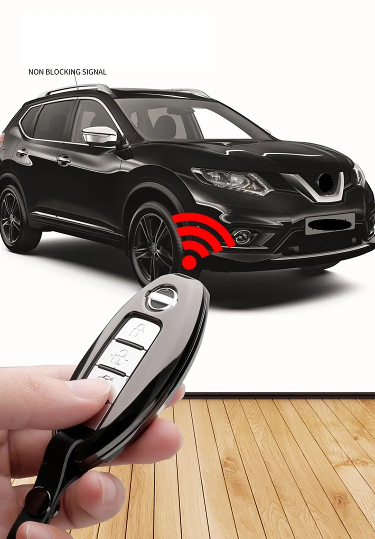 Car Key Case Color Stripe Zinc Alloy Remote Fob Shell Cover Keychain Auto Accessories for Nissan Altima GT-R 370Z Leaf Infiniti