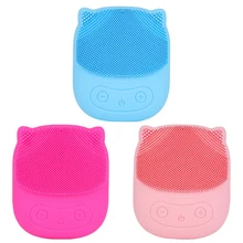 Силиконовая Очищающая щетка для лица электрическая Массажная щетка устройство для мытья лица очищающий поры инструменты для ухода за кожей лица