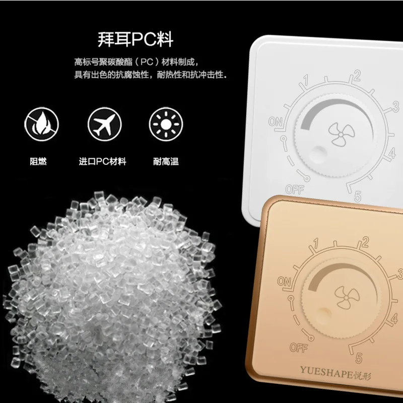 Speeder High-Power 220 V Stepless Speed Change Knob Ceiling Fan Electric Fan Exhaust Drum Wind Machine Motor Speed Switch